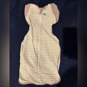 Love to Dream Mint and Gray Striped Sleep Sack